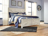 Bellaby Queen Crossbuck Panel Bed with Mirrored Dresser Royal Furniture