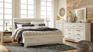 Bellaby Queen Panel Bed with Mirrored Dresser, Chest and Nightstand Royal Furniture