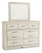 Bellaby Queen Panel Bed with Mirrored Dresser, Chest and Nightstand Royal Furniture