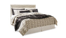 Bellaby Queen Panel Headboard with Mirrored Dresser, Chest and 2 Nightstands Royal Furniture