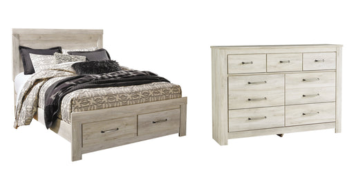 Bellaby Queen Platform Bed with 2 Storage Drawers with Dresser Royal Furniture