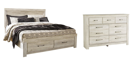 Bellaby Queen Platform Bed with 2 Storage Drawers with Dresser Royal Furniture