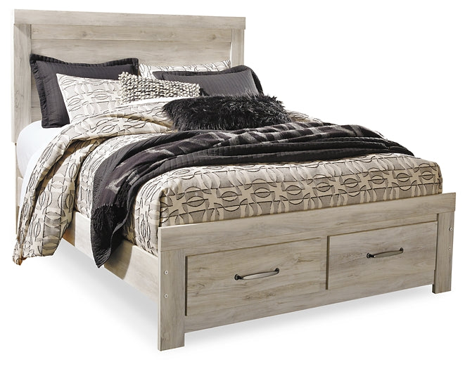 Bellaby Queen Platform Bed with 2 Storage Drawers with Mirrored Dresser, Chest and 2 Nightstands Royal Furniture