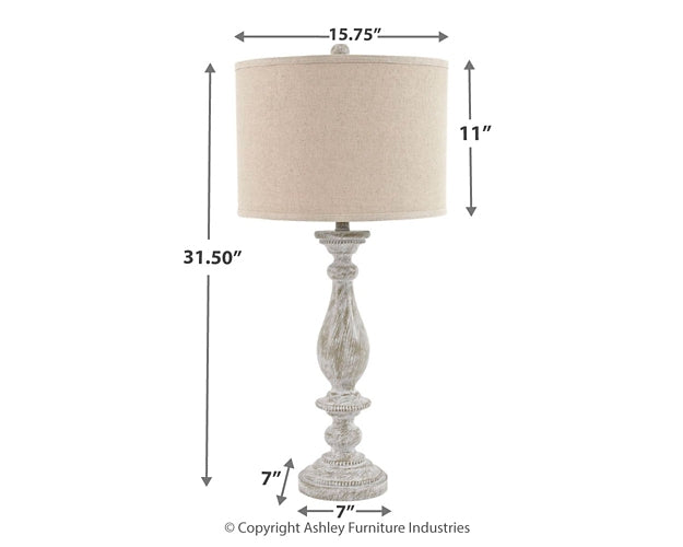 Bernadate Poly Table Lamp (2/CN) Royal Furniture