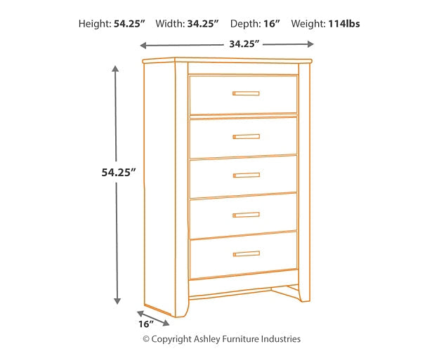 Brinxton Five Drawer Chest Royal Furniture