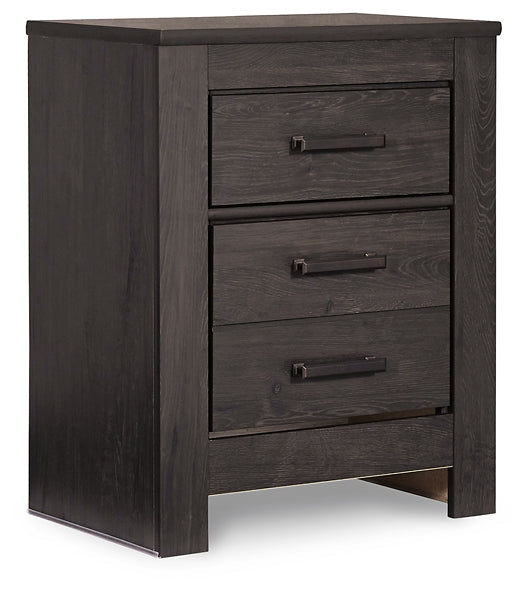 Brinxton Full Panel Bed with Nightstand Royal Furniture