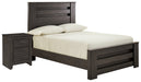 Brinxton Full Panel Bed with Nightstand Royal Furniture