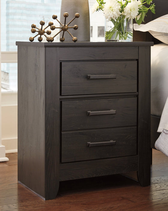 Brinxton Full Panel Bed with Nightstand Royal Furniture