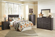 Brinxton Full Panel Headboard with Mirrored Dresser, Chest and 2 Nightstands Royal Furniture