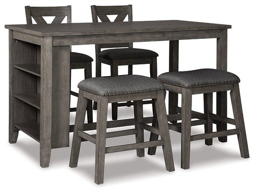 Caitbrook Counter Height Dining Table and 4 Barstools Royal Furniture