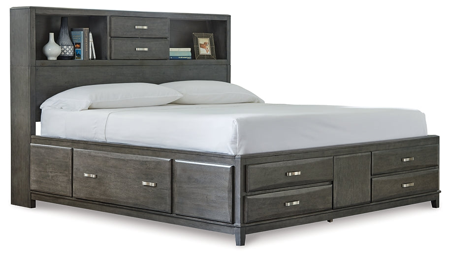 Caitbrook Queen Storage Bed with 8 Drawers with Dresser and Chest Royal Furniture