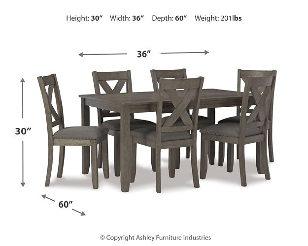 Caitbrook RECT DRM Table Set (7/CN) Royal Furniture