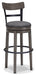 Caitbrook UPH Swivel Barstool (1/CN) Royal Furniture