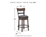 Caitbrook UPH Swivel Barstool (1/CN) Royal Furniture