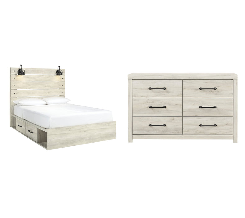 Cambeck Queen Panel Bed with 2 Storage Drawers with Dresser Royal Furniture