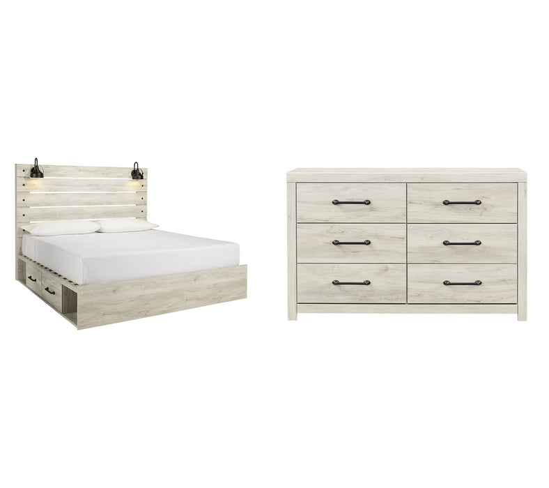 Cambeck Queen Panel Bed with 2 Storage Drawers with Dresser Royal Furniture