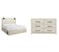 Cambeck Queen Panel Bed with 2 Storage Drawers with Dresser Royal Furniture