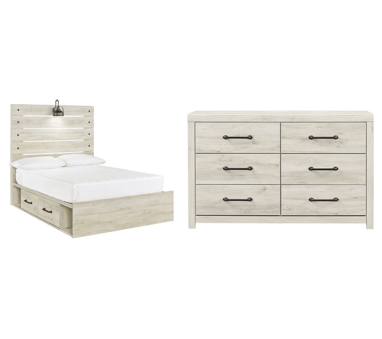 Cambeck Queen Panel Bed with 2 Storage Drawers with Dresser Royal Furniture