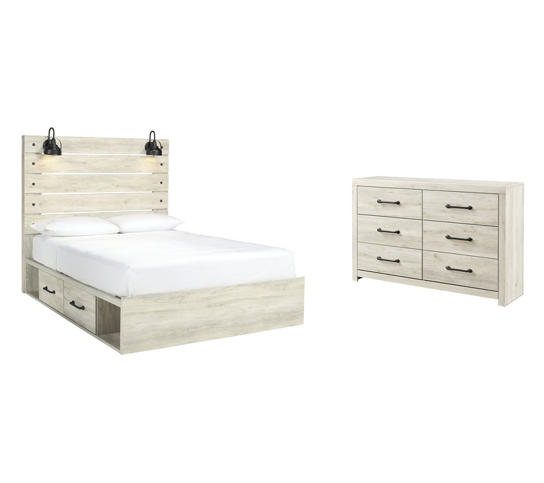 Cambeck Queen Panel Bed with 4 Storage Drawers with Dresser Royal Furniture