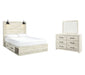 Cambeck Queen Panel Bed with 4 Storage Drawers with Dresser Royal Furniture