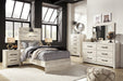 Cambeck Twin Panel Bed with Mirrored Dresser, Chest and 2 Nightstands Royal Furniture