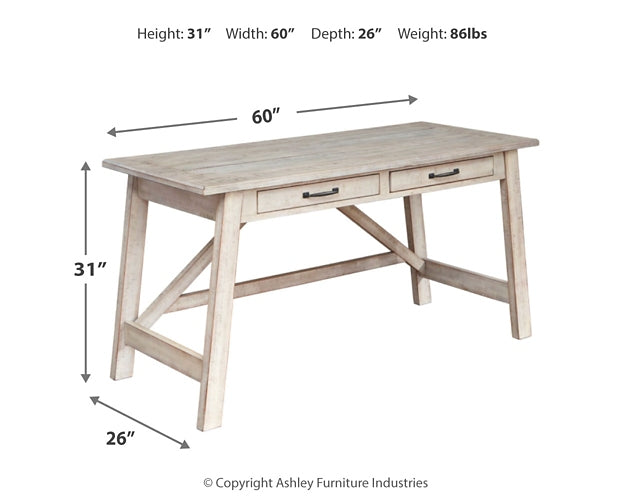 Carynhurst Home Office Large Leg Desk Royal Furniture