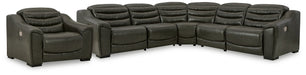 Center Line 5-Piece Sectional with Recliner Royal Furniture