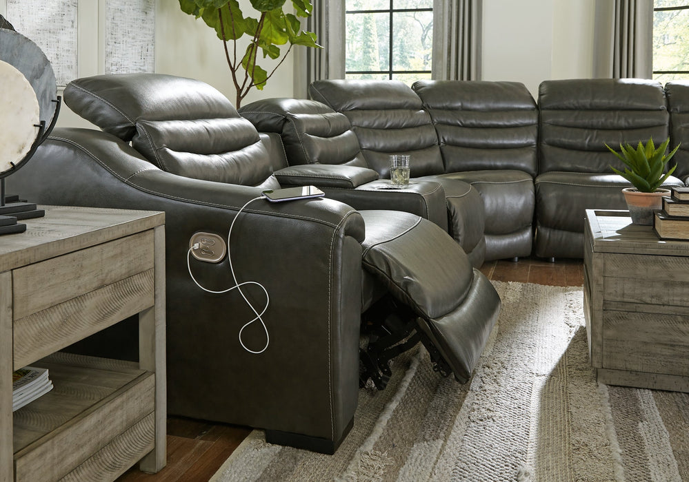 Center Line 6-Piece Sectional with Recliner Royal Furniture