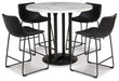 Centiar Counter Height Dining Table and 4 Barstools Royal Furniture