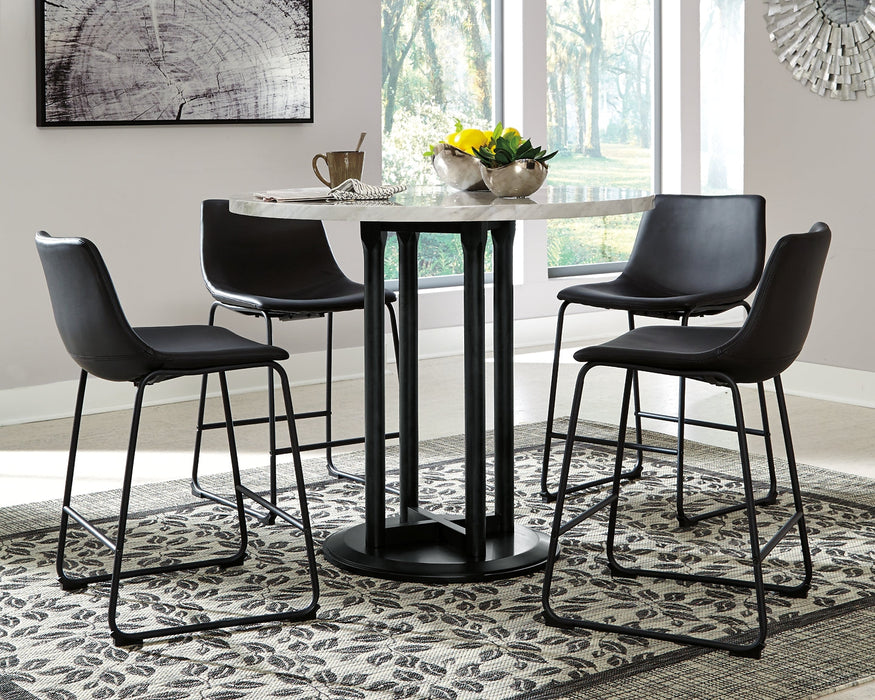 Centiar Counter Height Dining Table and 4 Barstools Royal Furniture