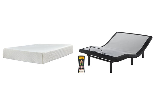 Chime 12 Inch Memory Foam Mattress with Adjustable Base Royal Furniture