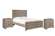 Culverbach Full Panel Bed with 2 Nightstands Royal Furniture