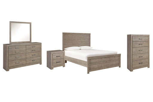 Culverbach Full Panel Bed with Mirrored Dresser, Chest and Nightstand Royal Furniture