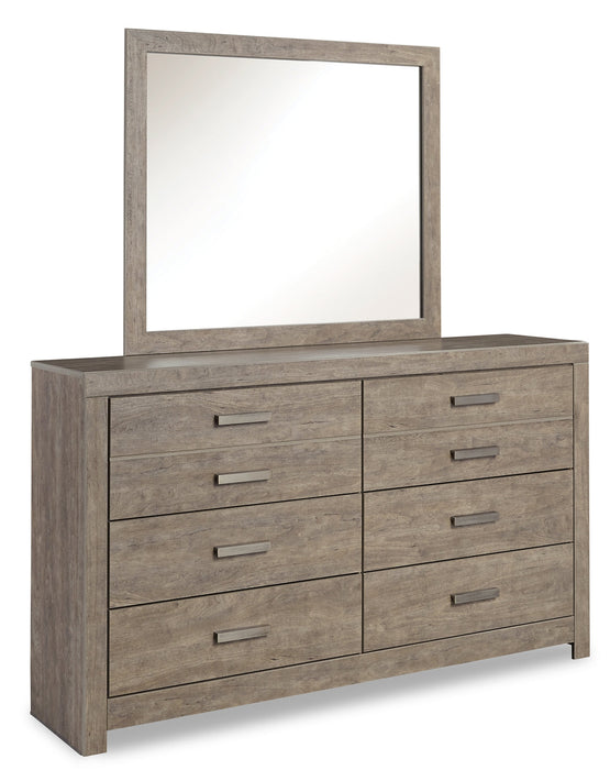 Culverbach Full Panel Bed with Mirrored Dresser Royal Furniture