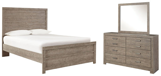 Culverbach Full Panel Bed with Mirrored Dresser Royal Furniture