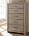 Culverbach Queen Panel Bed with Mirrored Dresser, Chest and 2 Nightstands Royal Furniture