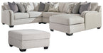 Dellara 4-Piece Sectional with Ottoman Royal Furniture