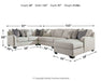 Dellara 5-Piece Sectional with Chaise Royal Furniture