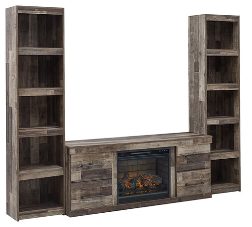 Derekson 3-Piece Entertainment Center with Electric Fireplace Royal Furniture