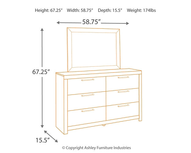 Derekson Dresser and Mirror Royal Furniture