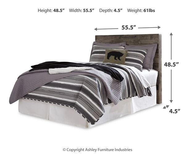 Derekson Full Panel Headboard with Mirrored Dresser, Chest and 2 Nightstands Royal Furniture