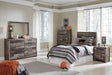 Derekson Twin Panel Headboard with Mirrored Dresser, Chest and Nightstand Royal Furniture