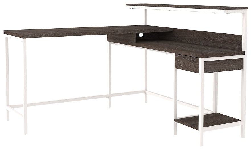 Dorrinson L-Desk with Storage Royal Furniture