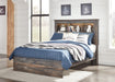 Drystan Full Bookcase Bed with Mirrored Dresser and 2 Nightstands Royal Furniture