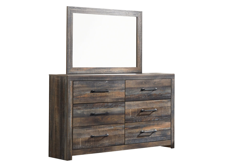 Drystan King Panel Headboard with Mirrored Dresser, Chest and Nightstand Royal Furniture