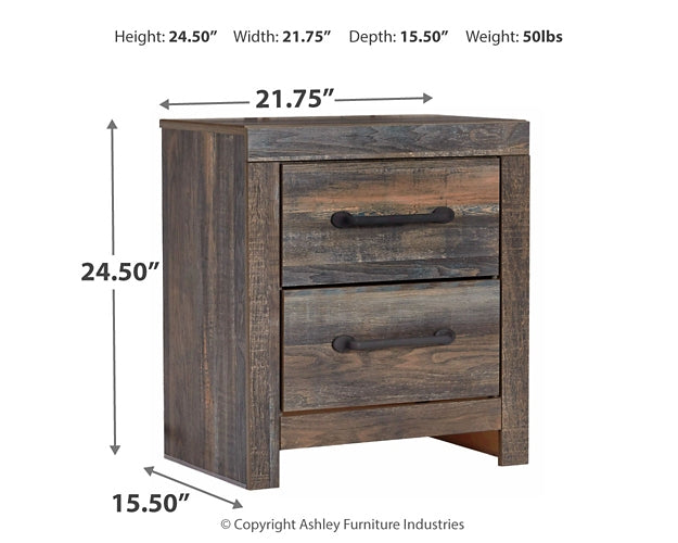 Drystan Twin Panel Bed with 2 Storage Drawers with Mirrored Dresser, Chest and 2 Nightstands Royal Furniture