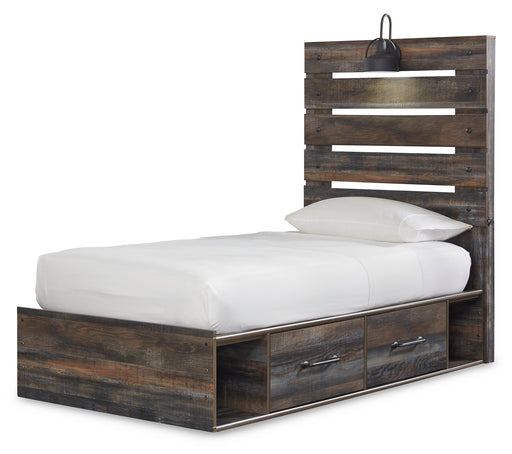 Drystan Twin Panel Bed with 4 Storage Drawers with Dresser Royal Furniture