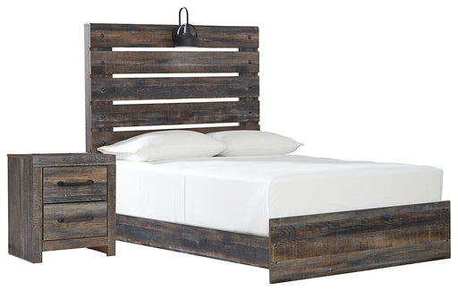 Drystan Twin Panel Bed with Nightstand Royal Furniture