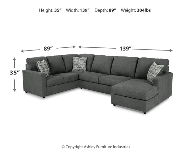 Edenfield 3-Piece Sectional with Ottoman Royal Furniture