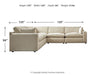 Elyza 5-Piece Sectional Royal Furniture